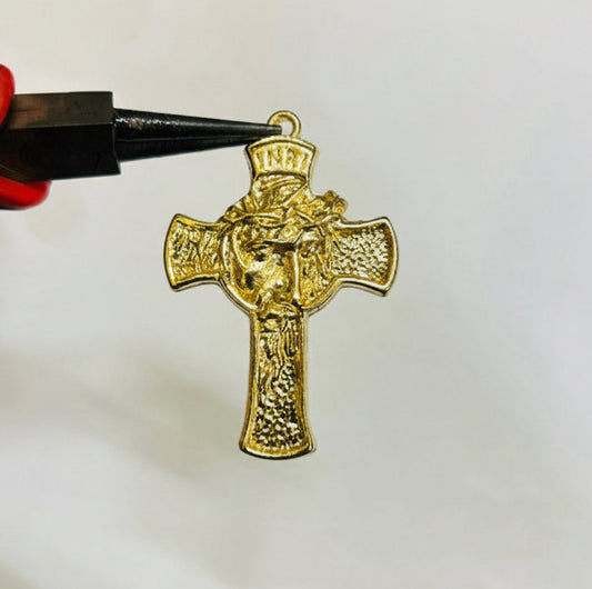Black or silver Cross Jesus Christ with chain