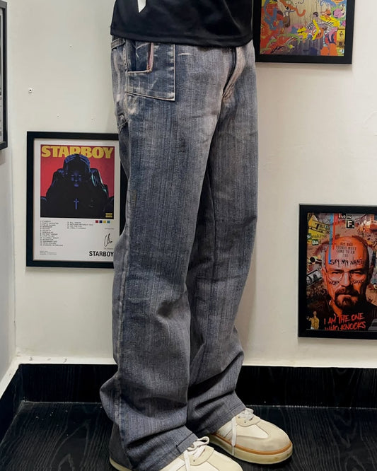 Purple Mexican baggy jeans