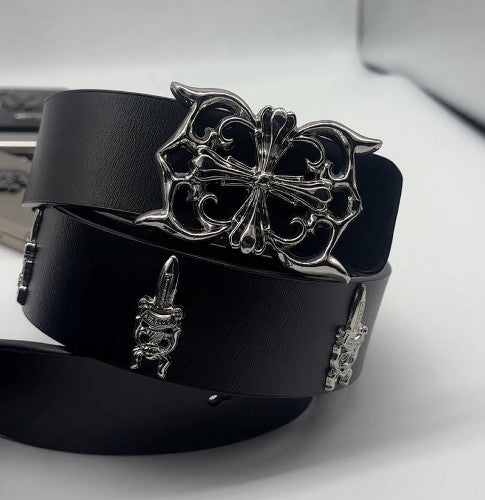 Silver CH Dagger Royale – 100% Genuine Leather Belt