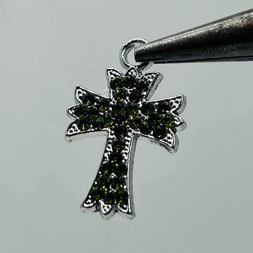 Cute color pearl cross pendant with chain