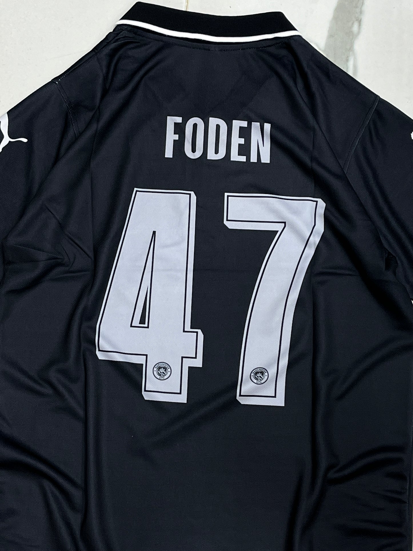 Black man city collar jersey