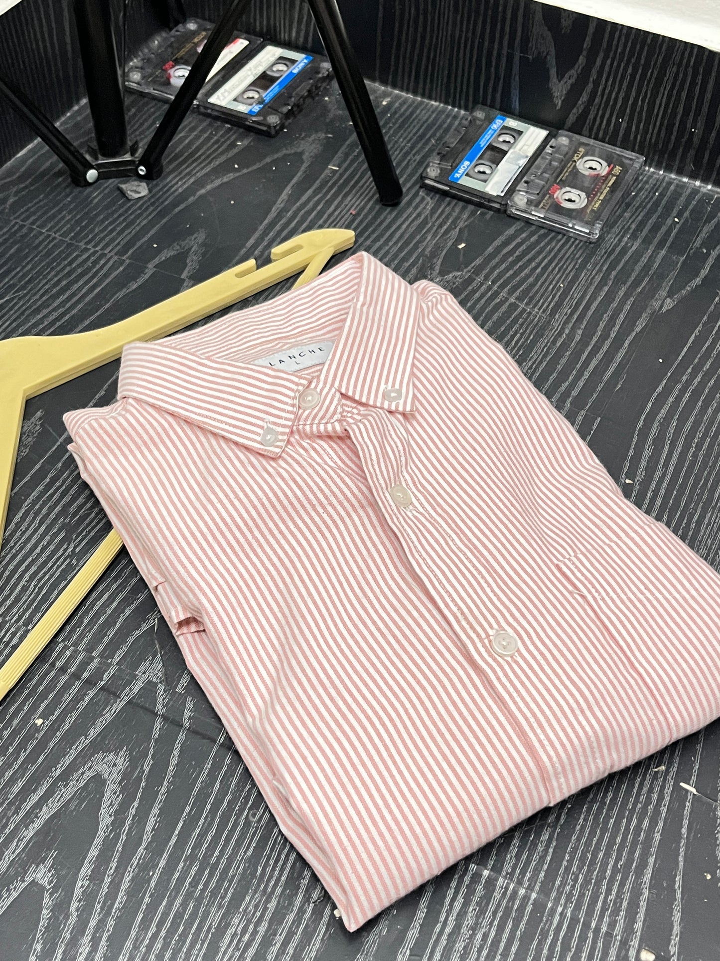 Pink striped shirt unisex