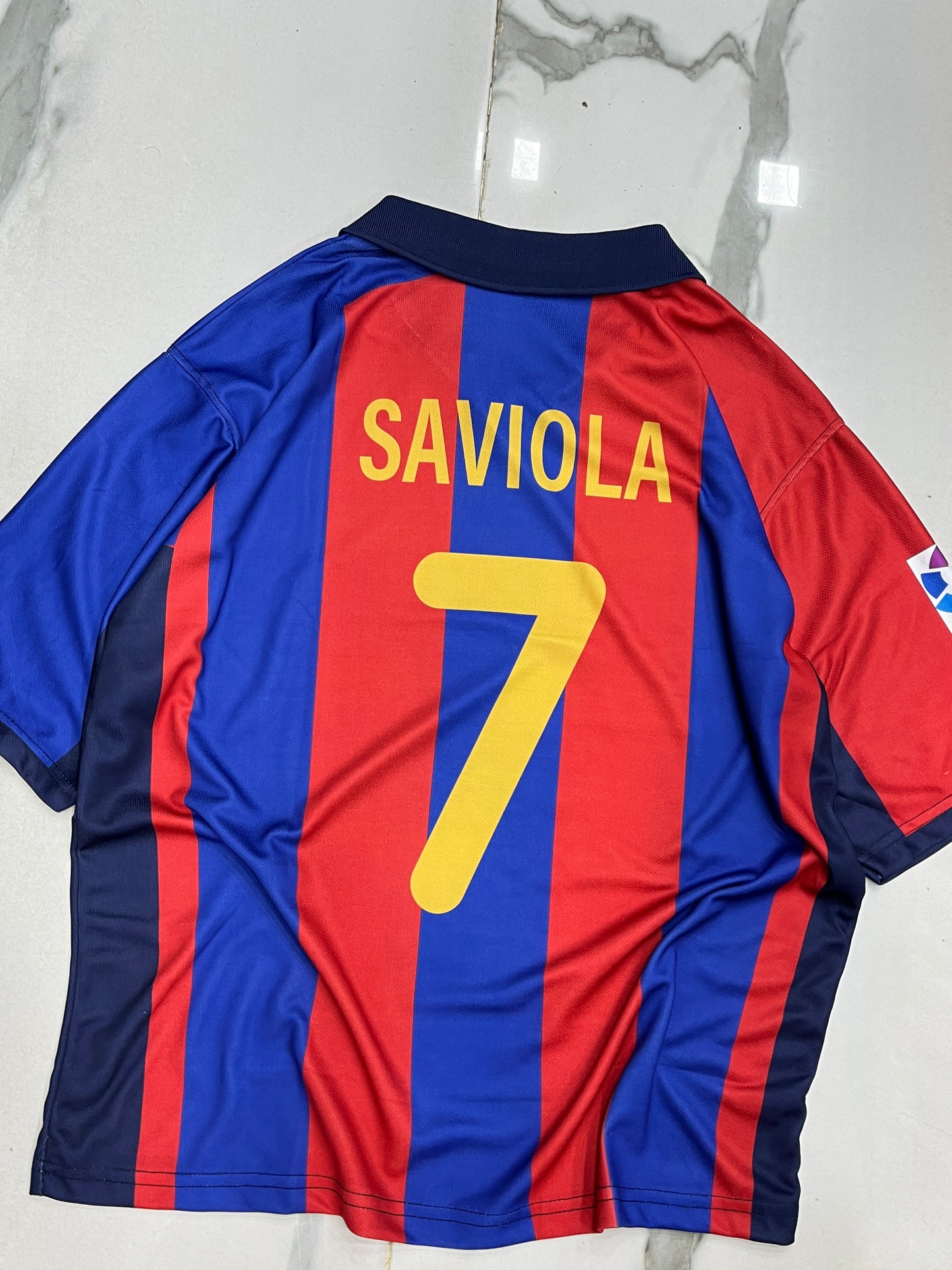 Vintage oversized barca collar jersey