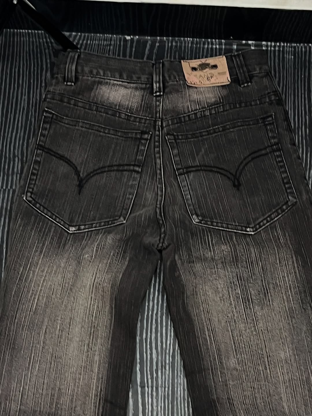 Mexican style embroidery boot cut jeans