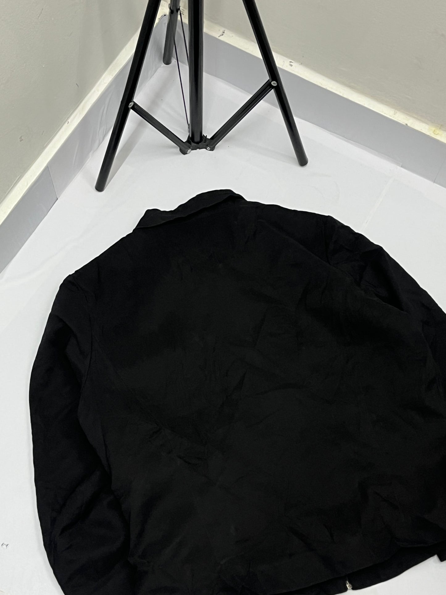 Black collar zipper jacket