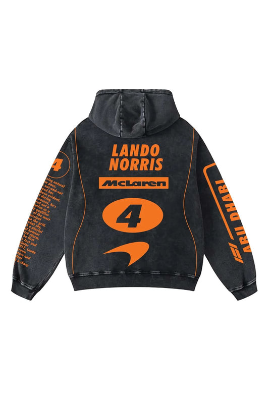 F1 mclaren lando norris esthetic Hoodie – 360 GSM Heavyweight (Front & Back Statement Prints)