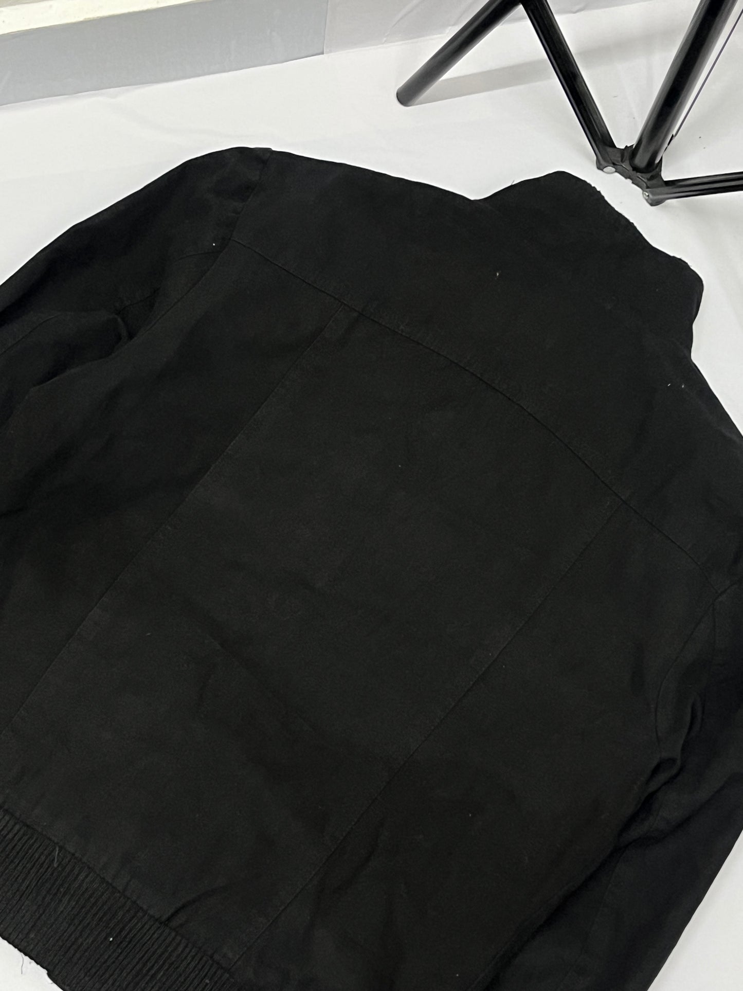 Black heavy double layer boxy jacket