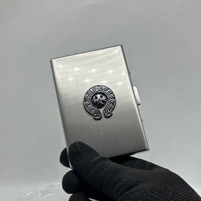 Stainless steel Ch Silver Card Holder Wallet