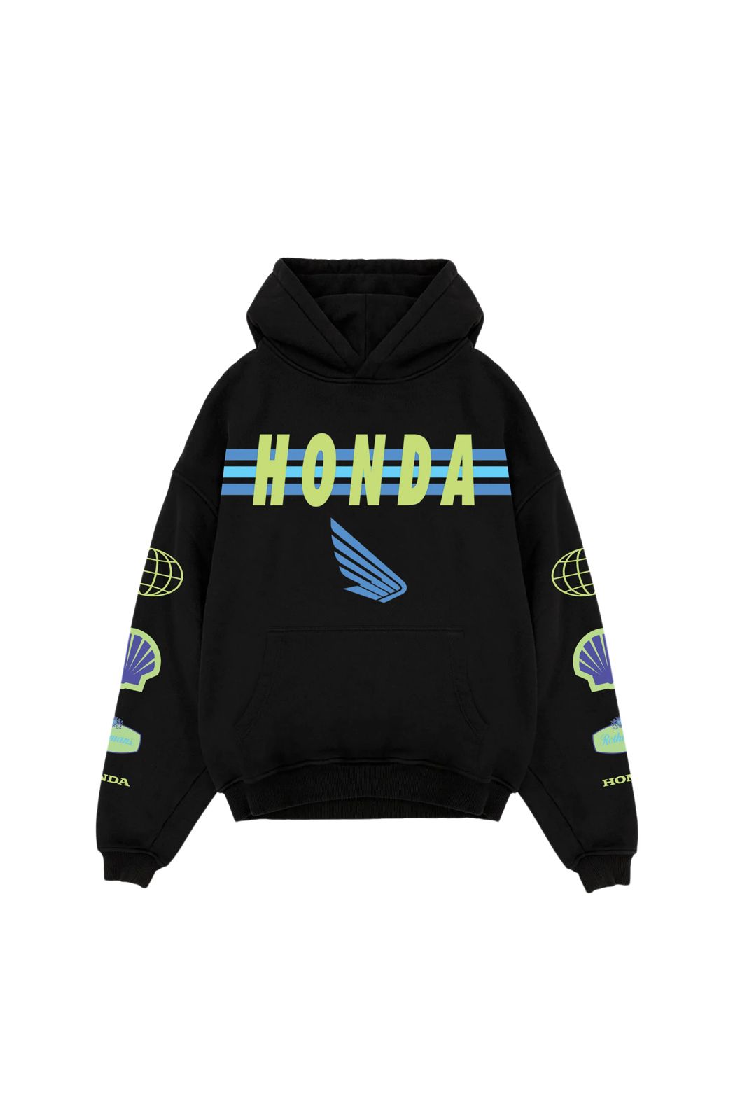 Honda racing Aesthetic Hoodie – 360 GSM Heavyweight (Front & Back Statement Prints)