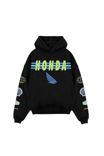 Honda racing Aesthetic Hoodie – 360 GSM Heavyweight (Front & Back Statement Prints)