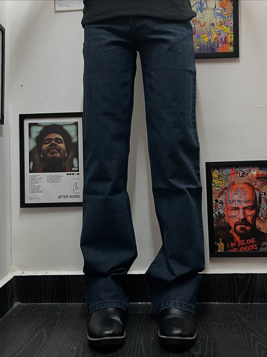 Black stretchable, straight fit￼ boot cut