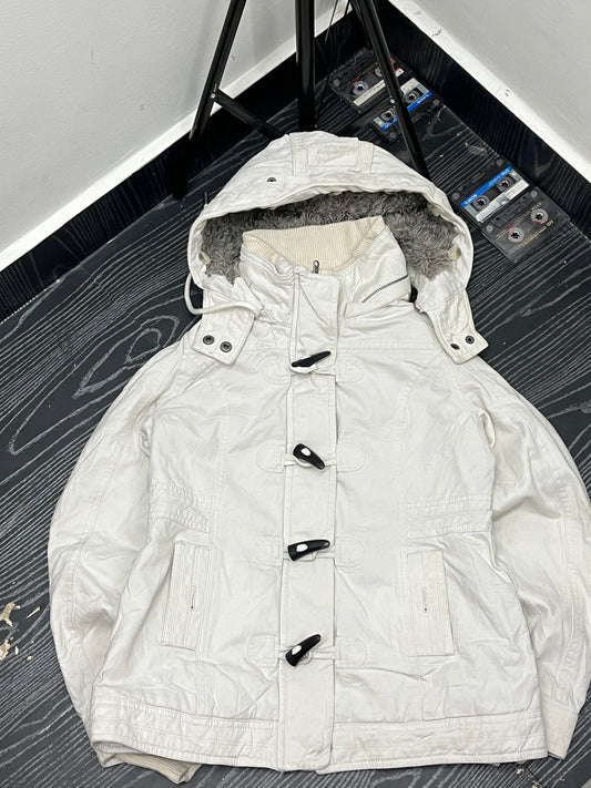 Heavy material wollen unisex botton and zipped jacket