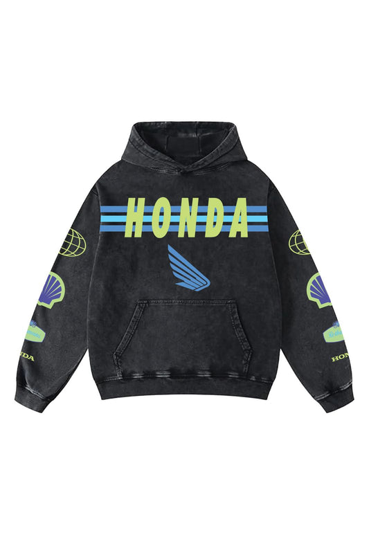 Honda racing Aesthetic Hoodie – 360 GSM Heavyweight (Front & Back Statement Prints)