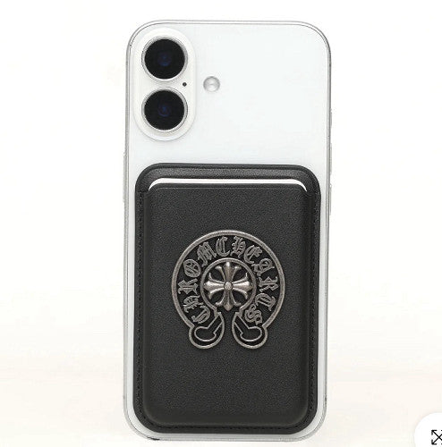 Luxury MagSafe Wallet crome heart case