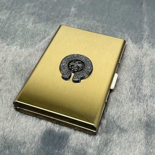stainless steel Chrome Heart Centre (black,gold,blue) Card Holder