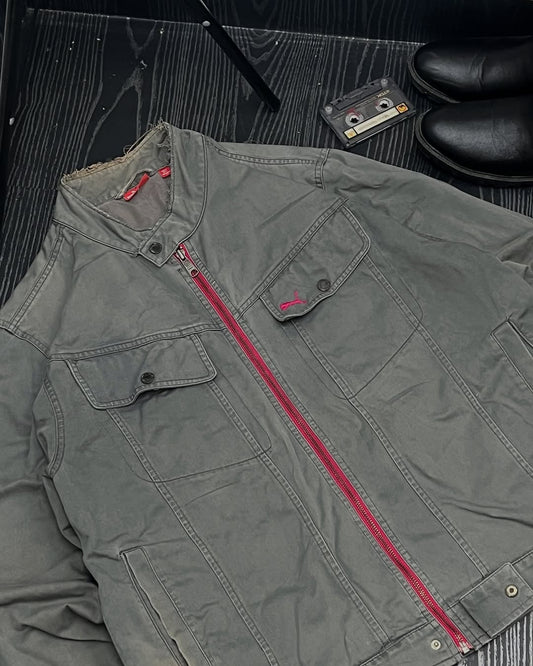 Original vintage 1980s, Puma Denium jacket with embroidery design