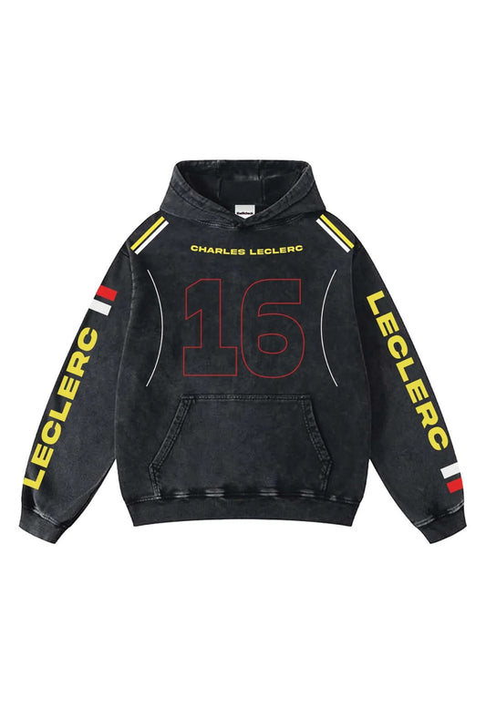 F1 charles leclerc Aesthetic Hoodie – 360 GSM Heavyweight (Front & Back Statement Prints)