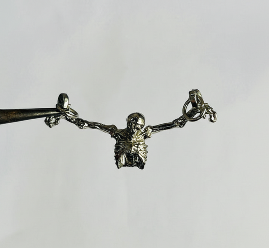 Gothic skeleton pendant with chain