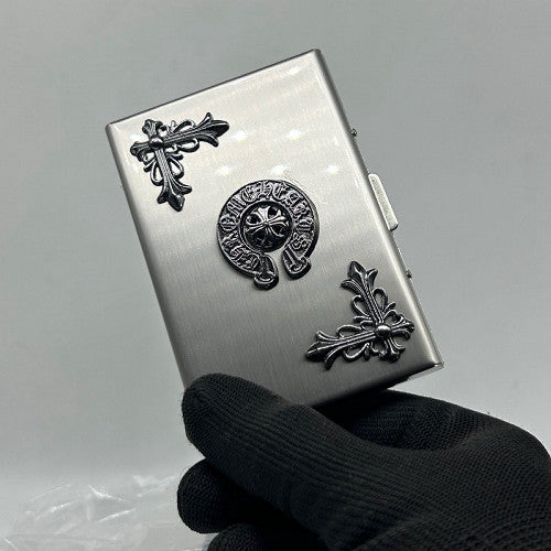 Silver stainless steel chrome card holder wallet