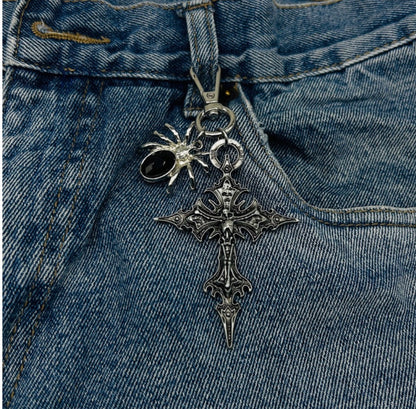 Aesthetic trio jeans key chain