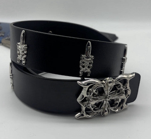 Silver CH Dagger Royale – 100% Genuine Leather Belt