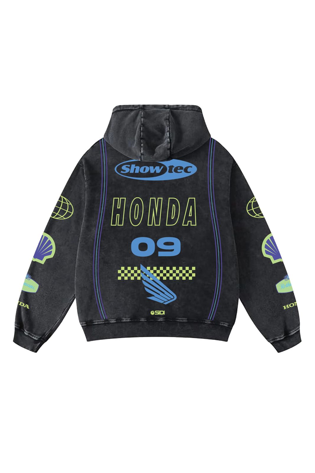 Honda racing Aesthetic Hoodie – 360 GSM Heavyweight (Front & Back Statement Prints)