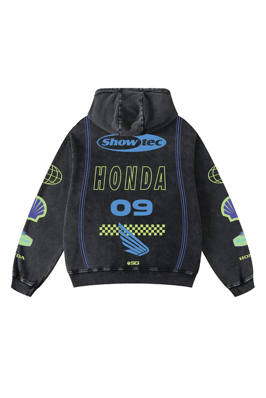 Honda racing Aesthetic Hoodie – 360 GSM Heavyweight (Front & Back Statement Prints)