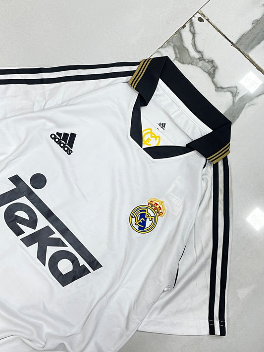 Premium oversized embroidered collar Real Madrid jersey with shorts
