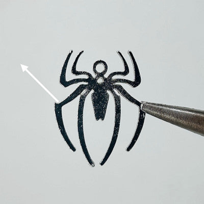 Black or silver Spider pendant with silver chain