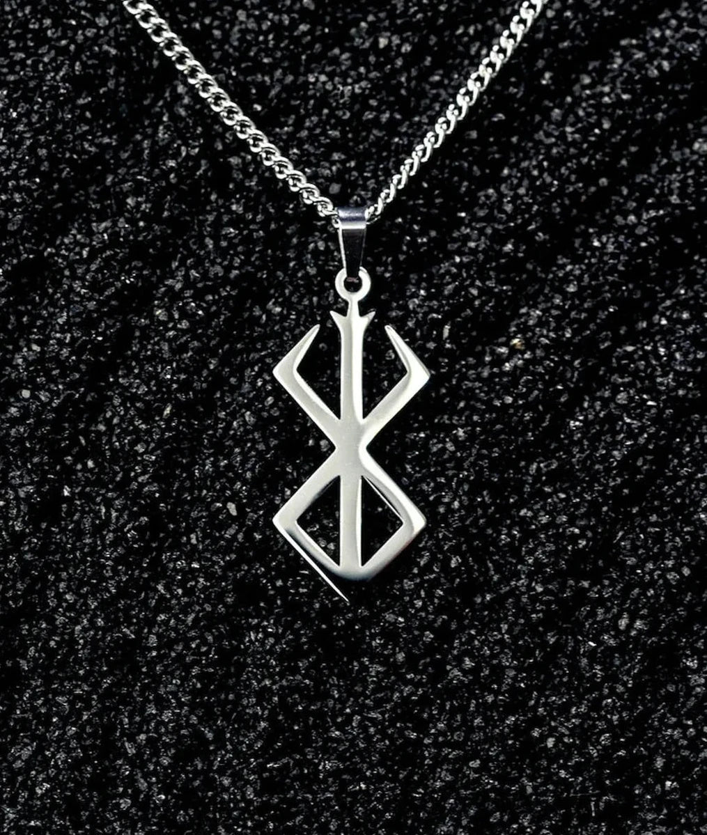 Silver Berserk Charms with silver chain